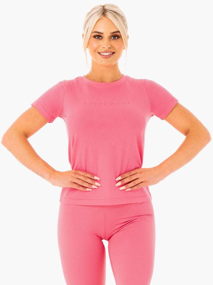 Pink Lemonade Ryderwear Women T Shirts Motion Women's T Shirts | AU2690LH