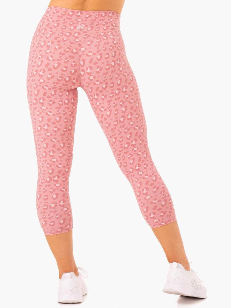 Pink Leopard Ryderwear Women Leggings Hybrid 7/8 Women's Leggings | AU1836LH