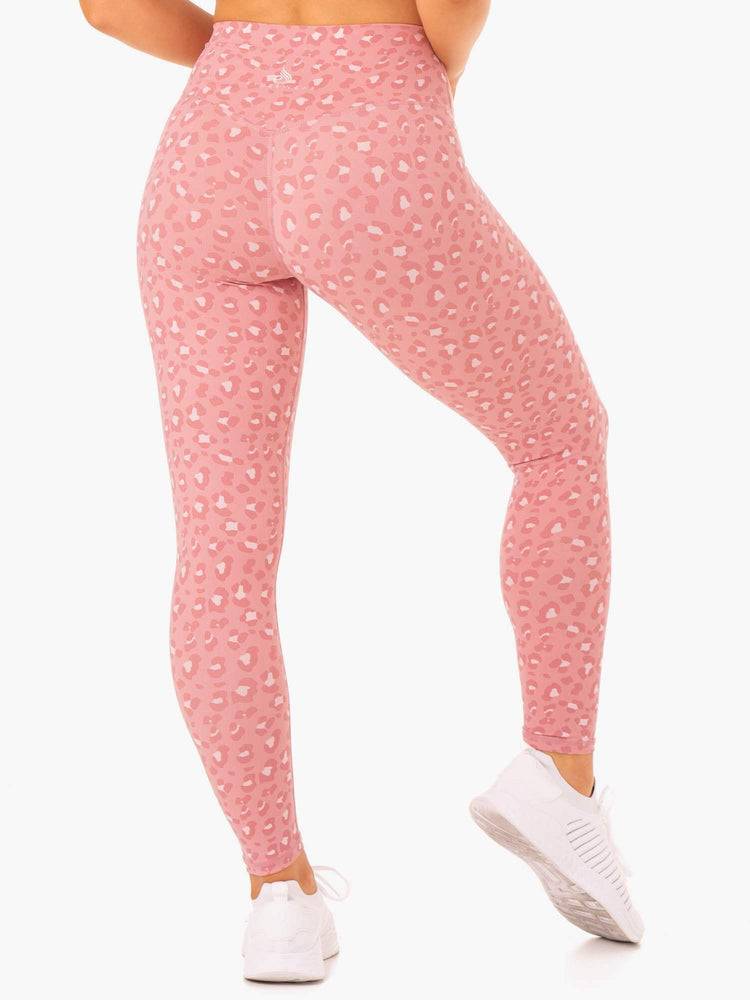 Pink Leopard Ryderwear Women Leggings Hybrid Full Length Women's Leggings | AU1884GL