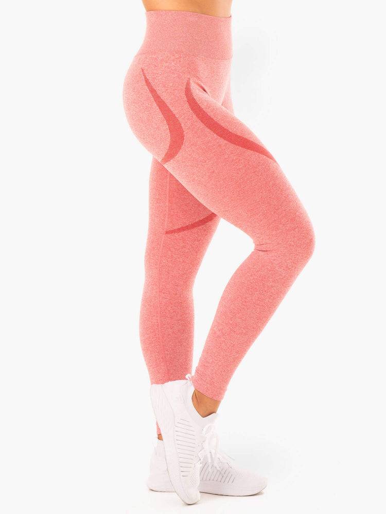 Pink Marl Ryderwear Women Leggings Sculpt Seamless Women's Leggings | AU1844QZ