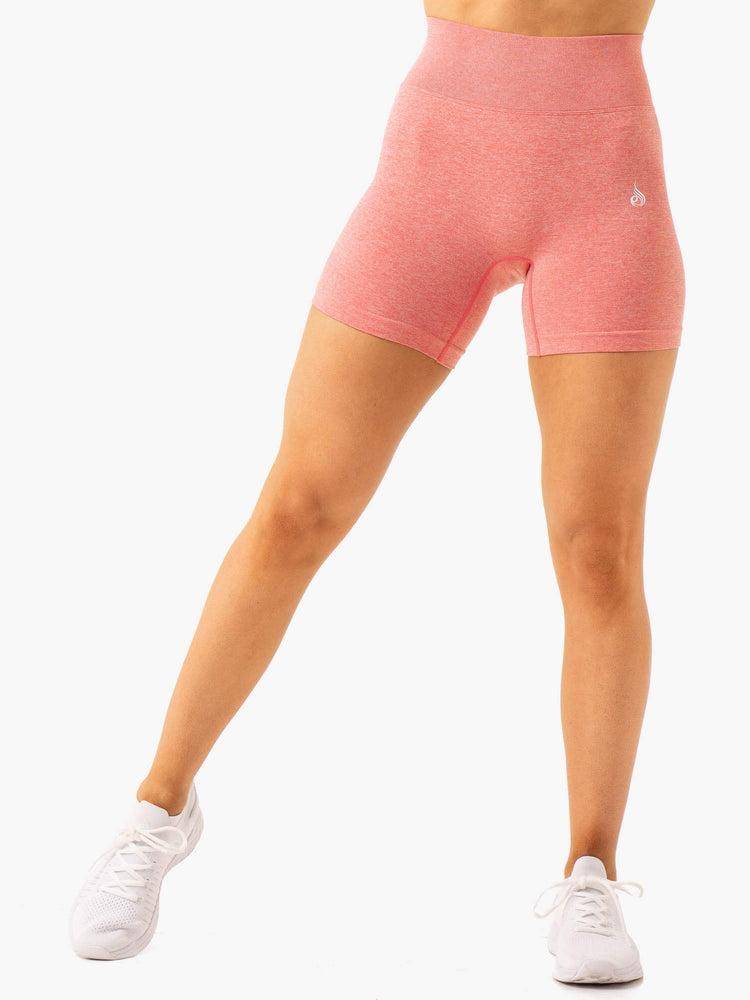 Pink Marl Ryderwear Women Shorts Essential Seamless Women's Shorts | AU2054EX