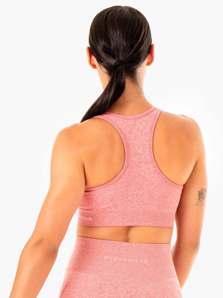 Pink Marl Ryderwear Women Sports Bra Sculpt Seamless Racer Back Women's Sports Bra | AU2291YU