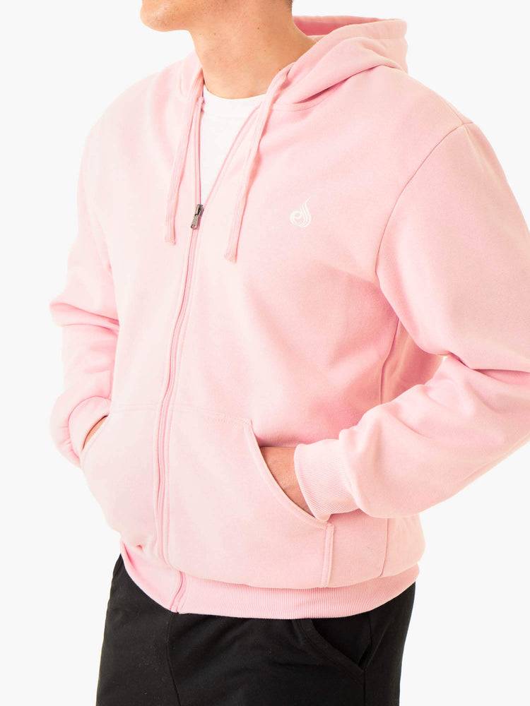 Pink Ryderwear Men Jackets Essential Zip Up Men's Jackets | AU1432TV