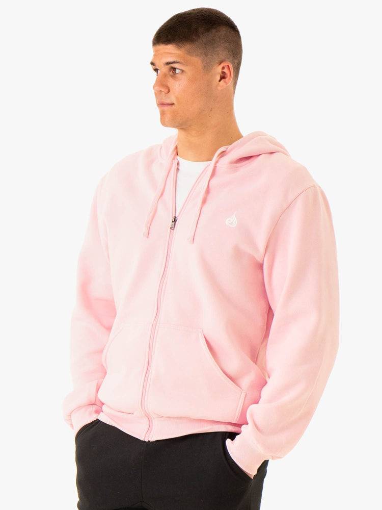 Pink Ryderwear Men Jackets Essential Zip Up Men\'s Jackets | AU1432TV