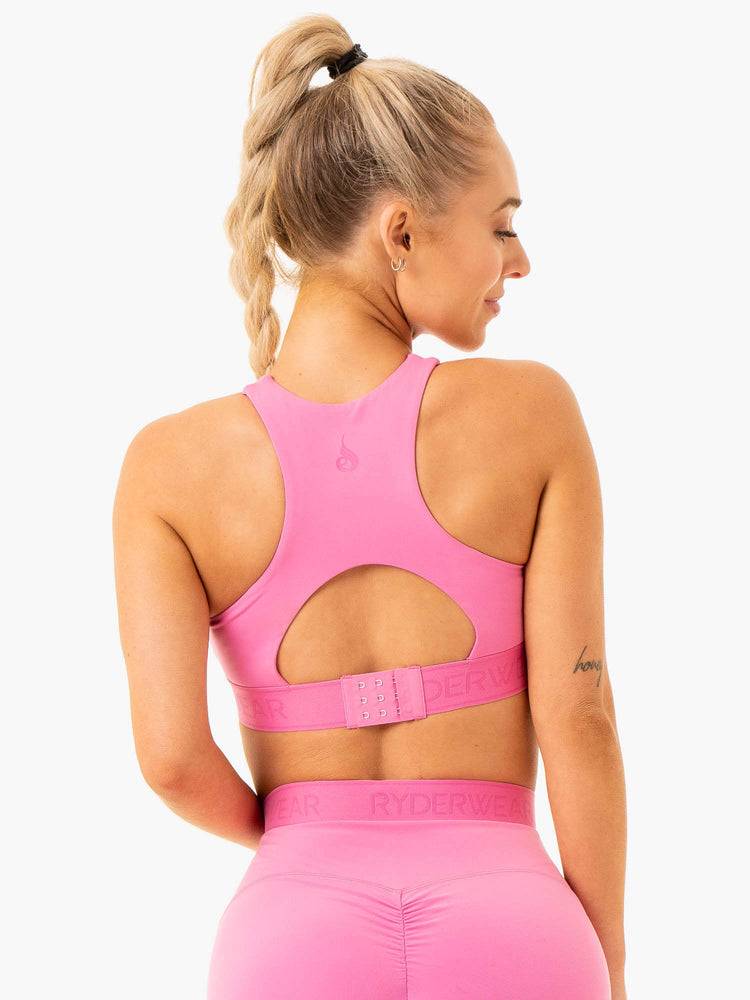 Pink Ryderwear Women Sports Bra Level Up High Impact Women's Sports Bra | AU2279ZG