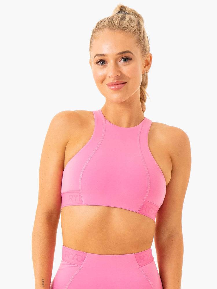 Pink Ryderwear Women Sports Bra Level Up High Impact Women's Sports Bra | AU2279ZG