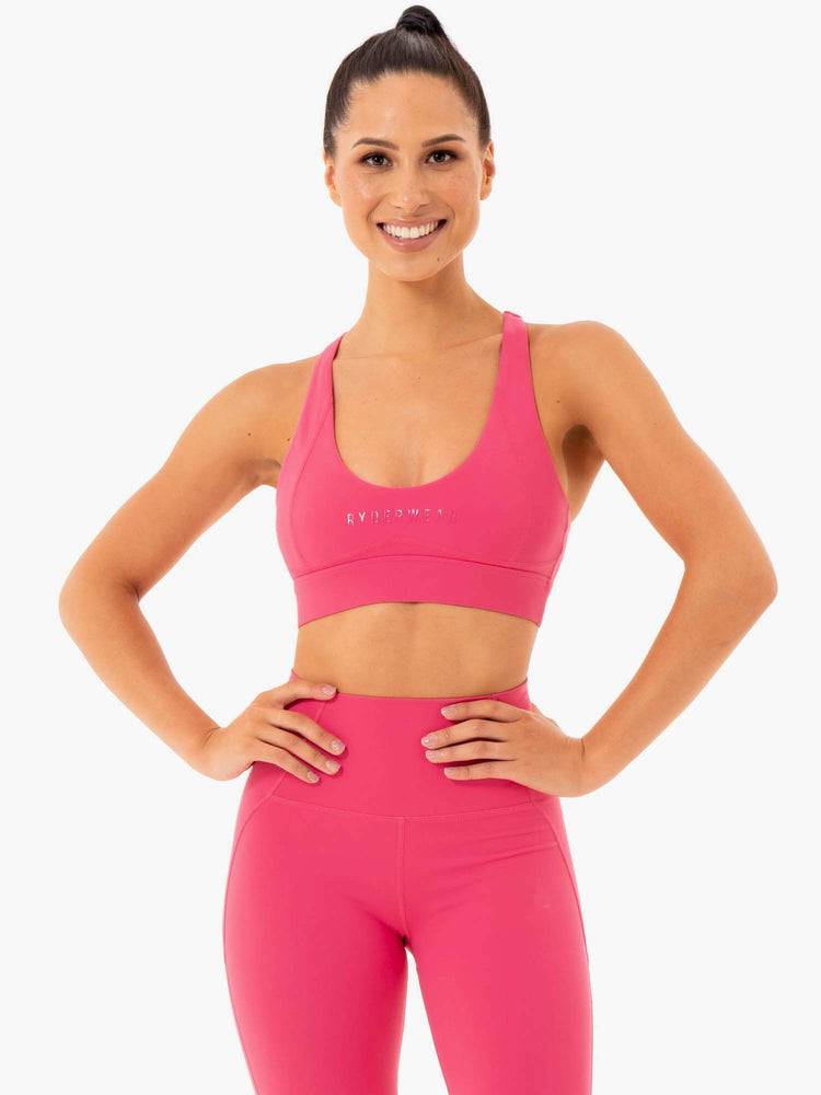 Pink Ryderwear Women Sports Bra Sola Women's Sports Bra | AU2470SO