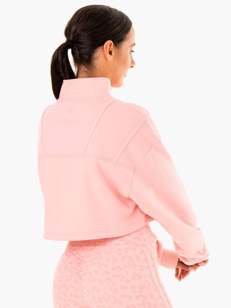 Pink Ryderwear Women Sweaters Evolution Half Zip Women's Sweaters | AU2573DN