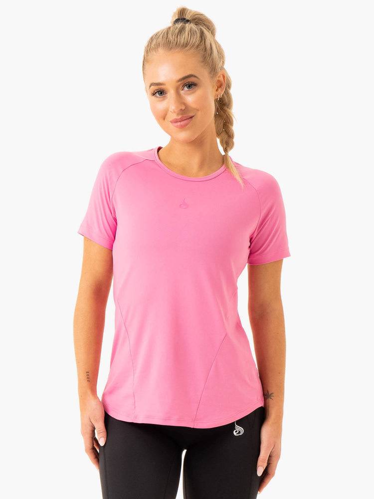 Pink Ryderwear Women T Shirts Level Up Training Women\'s T Shirts | AU2786DN