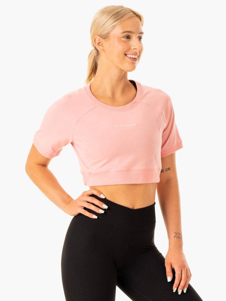 Pink Ryderwear Women T Shirts Revival Cotton Women's T Shirts | AU2750RW