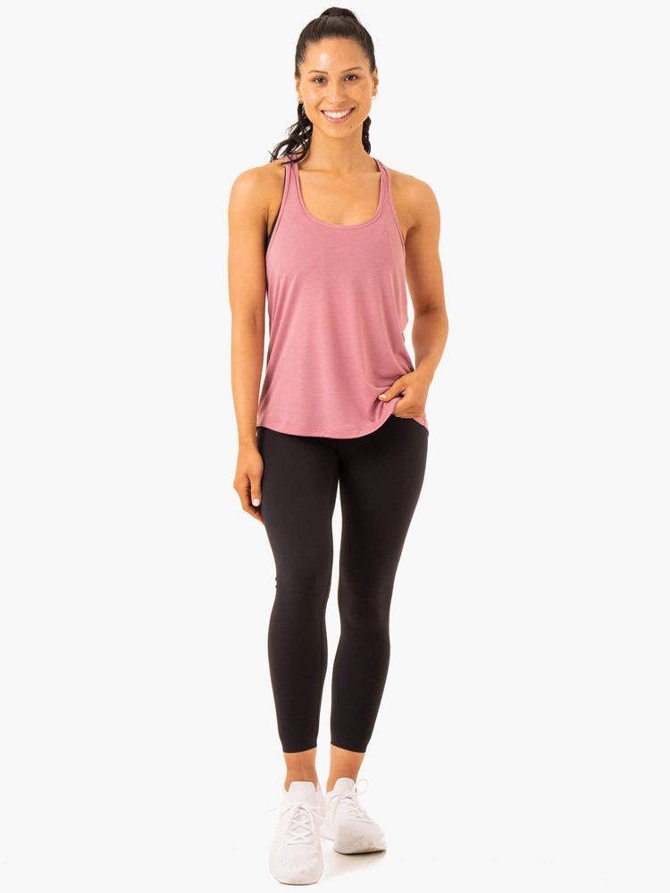 Pink Ryderwear Women Tanks Elevate Singlet Women's Tanks | AU2820TV