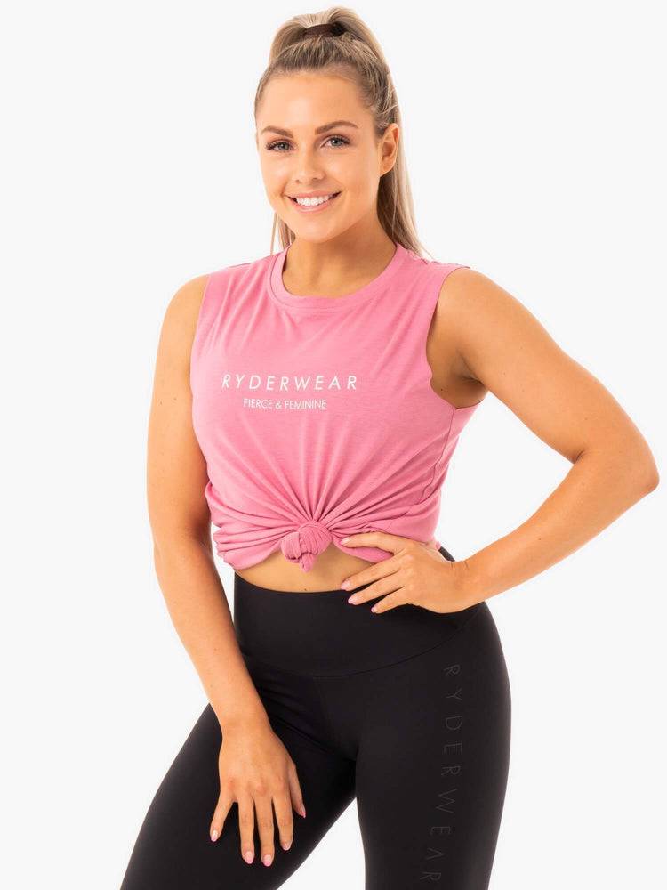 Pink Ryderwear Women Tanks Ladies Baller Women's Tanks | AU2980FM