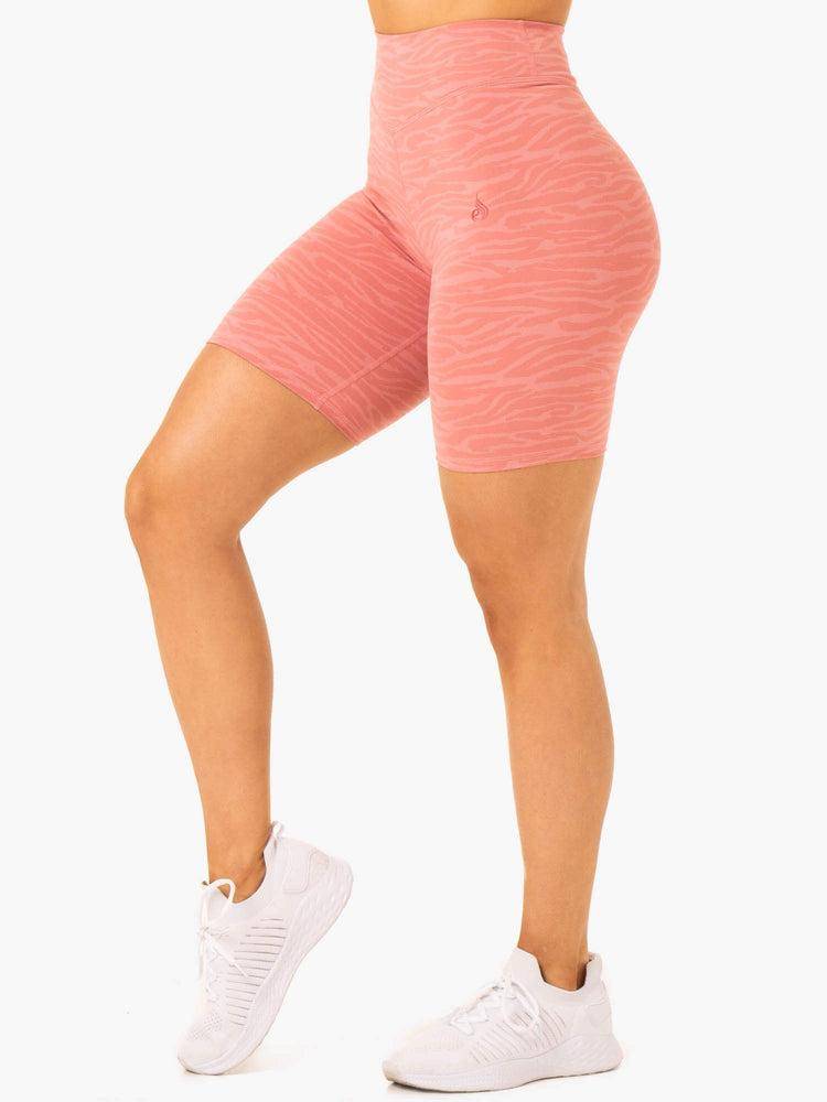 Pink Zebra Ryderwear Women Shorts Transform Mid Length Women's Shorts | AU2080EX