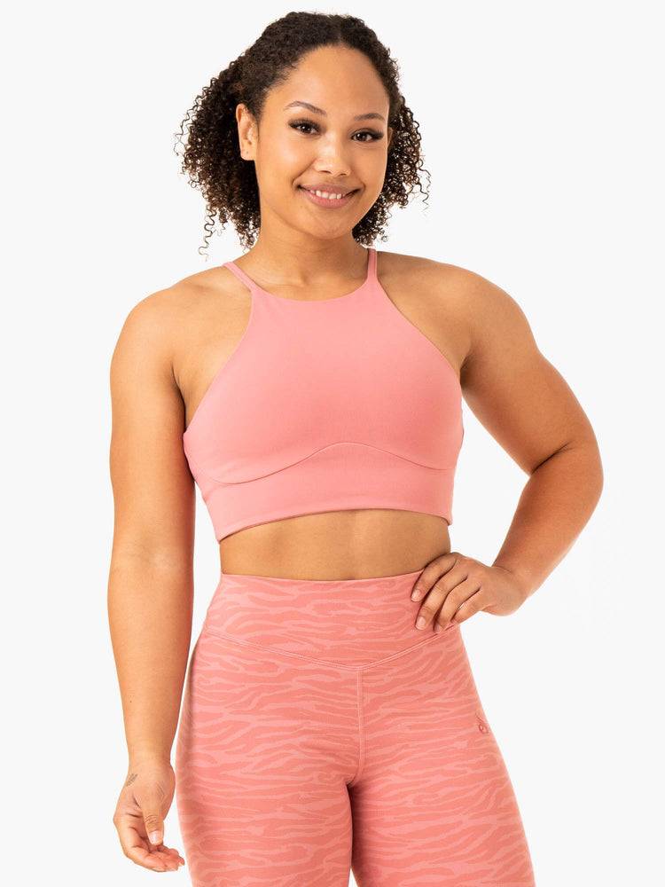 Pink Zebra Ryderwear Women Sports Bra Transform Reversible Sports Crop Women's Sports Bra | AU2248GL