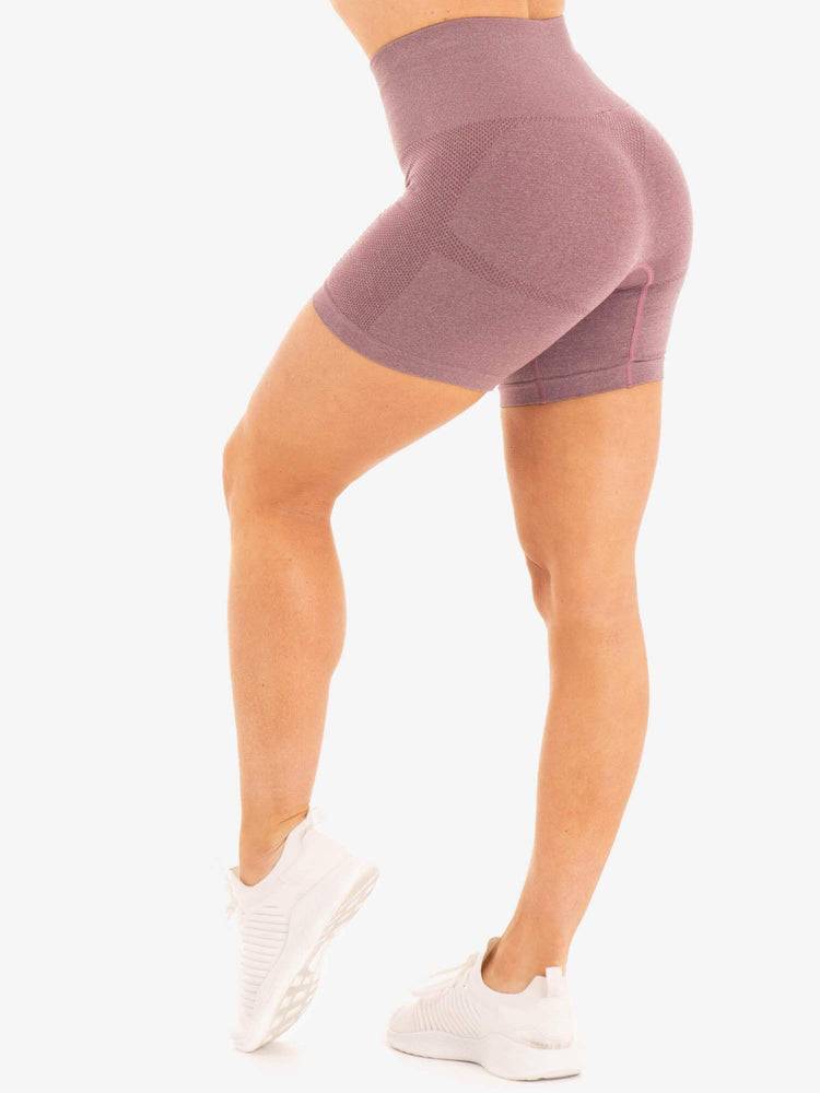 Purple Marl Ryderwear Women Shorts Seamless Staples Women's Shorts | AU2039FM