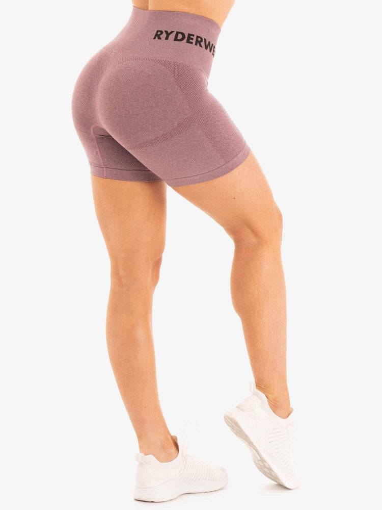 Purple Marl Ryderwear Women Shorts Seamless Staples Women's Shorts | AU2039FM