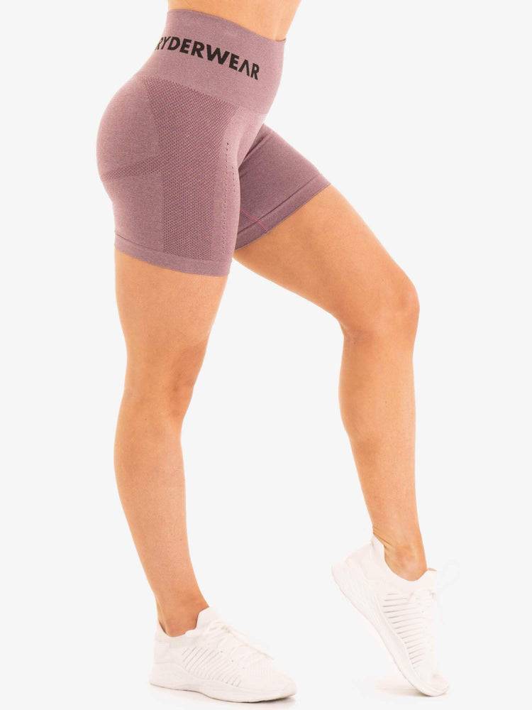 Purple Marl Ryderwear Women Shorts Seamless Staples Women's Shorts | AU2039FM