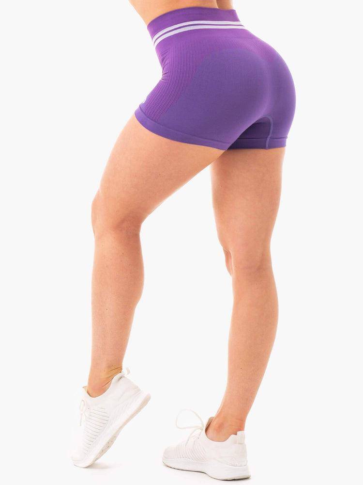 Purple Ryderwear Women Shorts Freestyle Seamless High Waisted Women's Shorts | AU1934DN