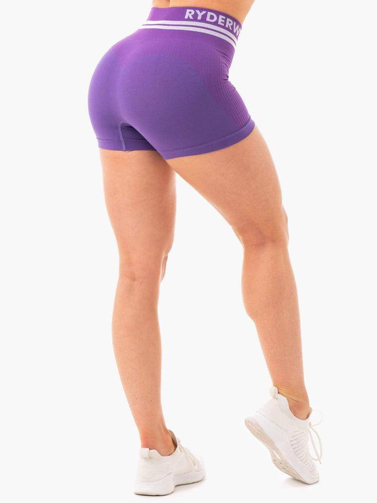 Purple Ryderwear Women Shorts Freestyle Seamless High Waisted Women's Shorts | AU1934DN