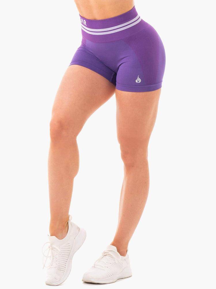 Purple Ryderwear Women Shorts Freestyle Seamless High Waisted Women\'s Shorts | AU1934DN