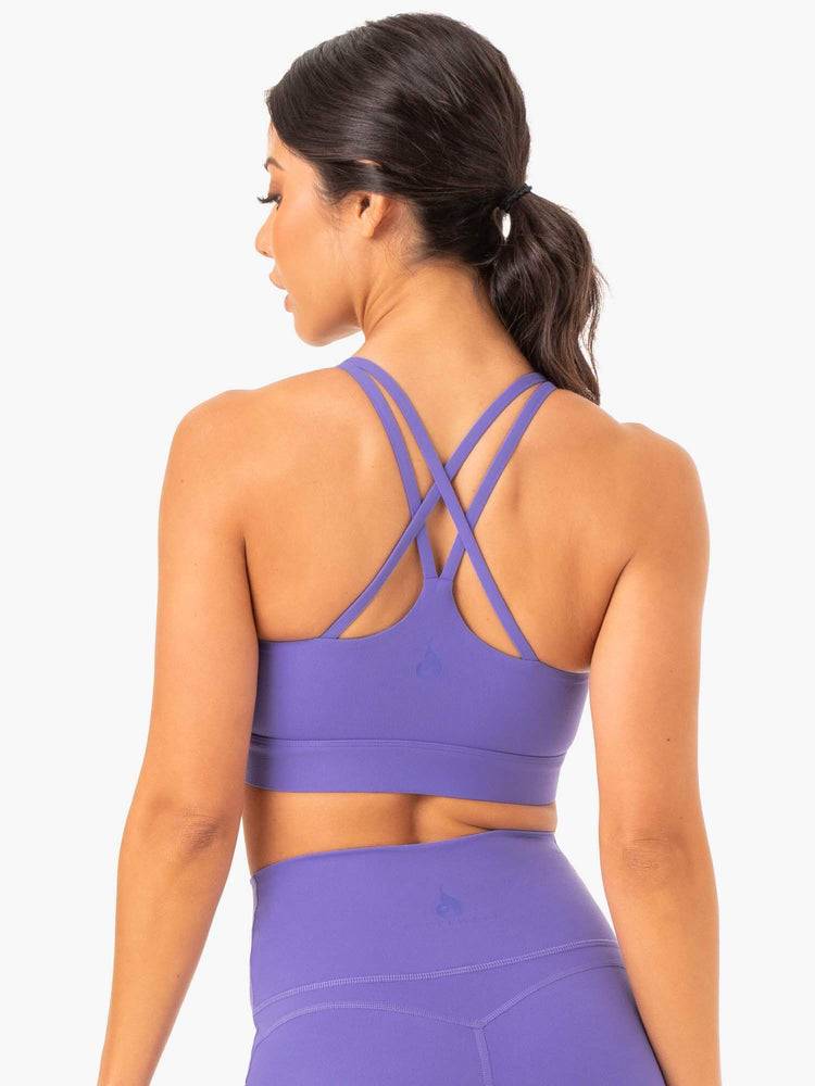 Purple Ryderwear Women Sports Bra NKD Align Women's Sports Bra | AU2422IS