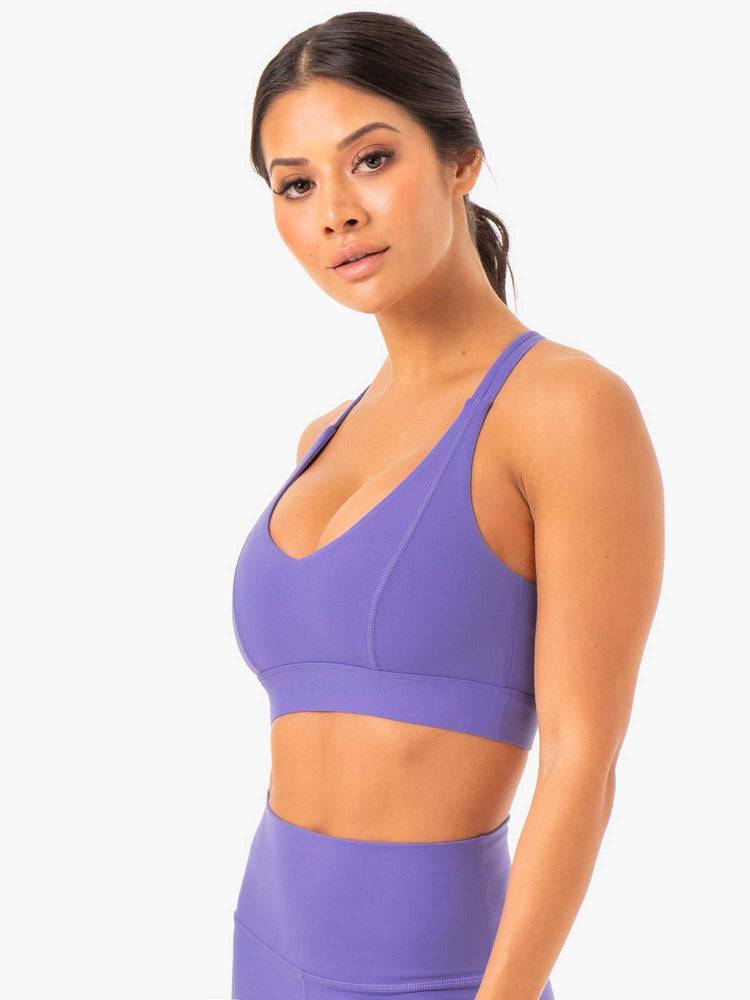 Purple Ryderwear Women Sports Bra NKD Align Women's Sports Bra | AU2422IS