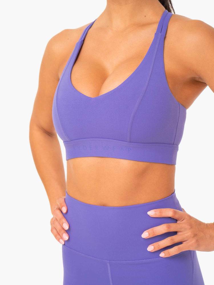 Purple Ryderwear Women Sports Bra NKD Align Women's Sports Bra | AU2422IS