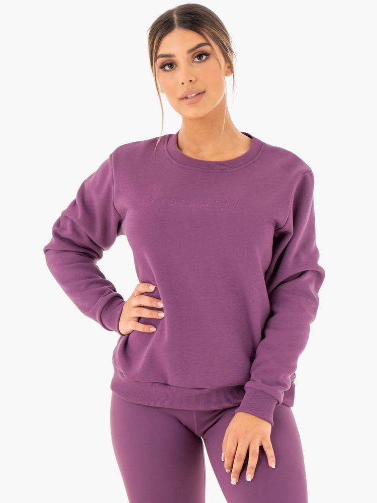 Purple Ryderwear Women Sweaters Motion Oversized Women\'s Sweaters | AU2606YU