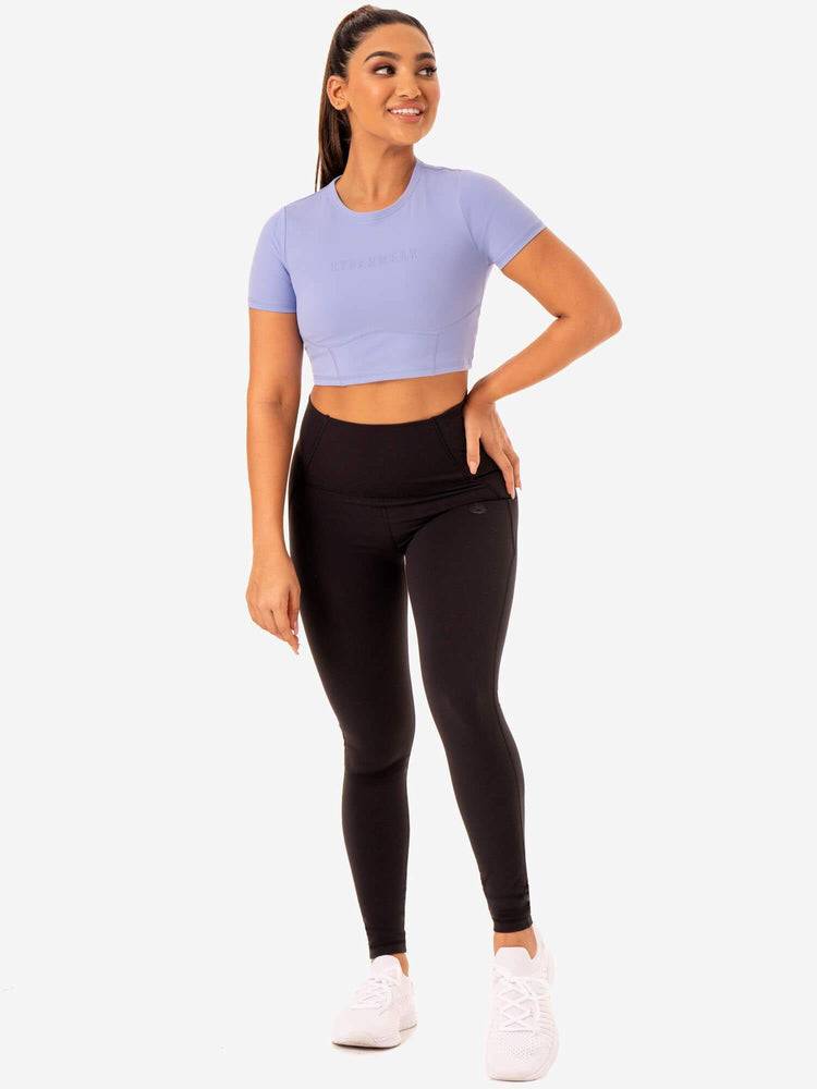 Purple Ryderwear Women T Shirts Sola Fitted Women's T Shirts | AU2698SO