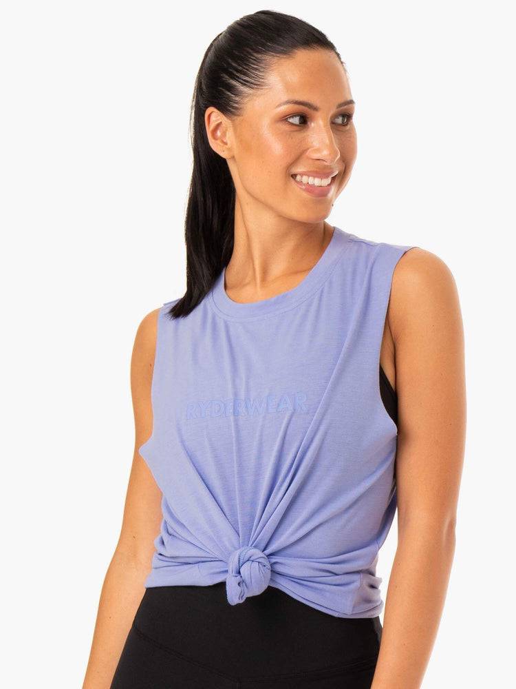 Purple Ryderwear Women Tanks Base Regular Cut Women's Tanks | AU2945CE