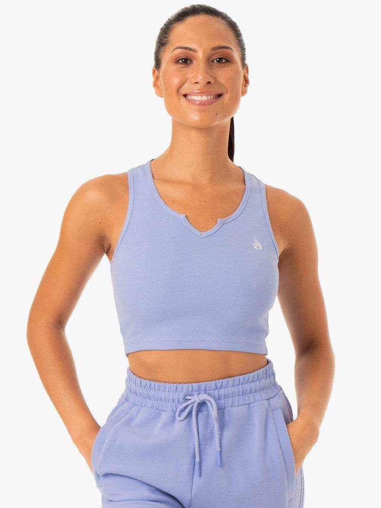 Purple Ryderwear Women Tanks Base V Split Women's Tanks | AU2970VD