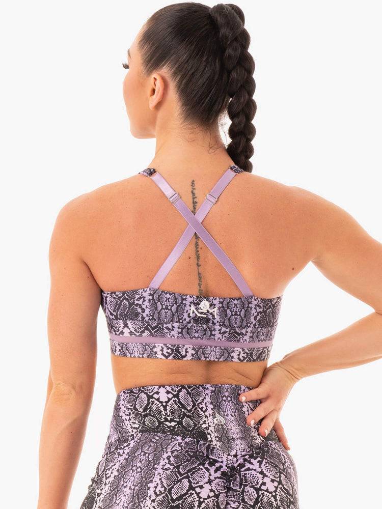 Purple Snake Ryderwear Women Sports Bra NEM X RW Women's Sports Bra | AU2497AP