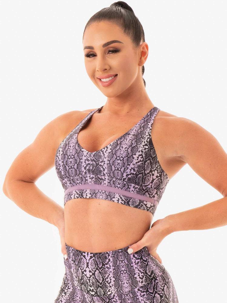 Purple Snake Ryderwear Women Sports Bra NEM X RW Women's Sports Bra | AU2497AP