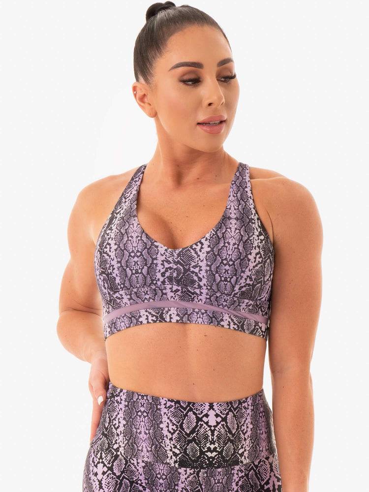 Purple Snake Ryderwear Women Sports Bra NEM X RW Women's Sports Bra | AU2497AP