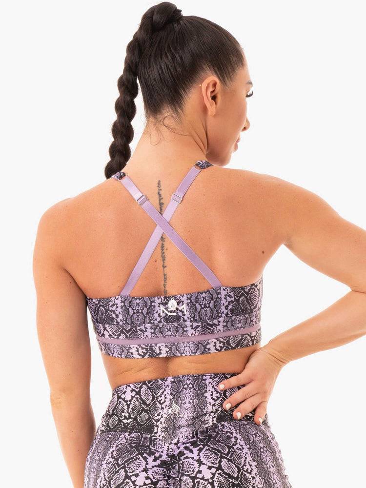 Purple Snake Ryderwear Women Sports Bra NEM X RW Women's Sports Bra | AU2497AP