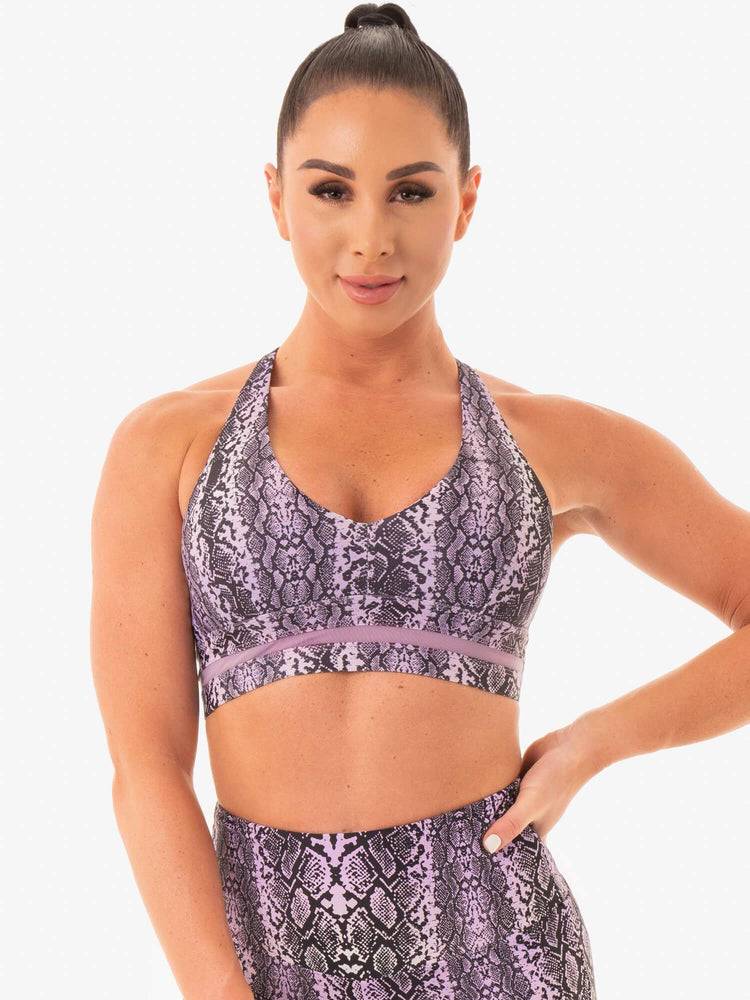 Purple Snake Ryderwear Women Sports Bra NEM X RW Women\'s Sports Bra | AU2497AP