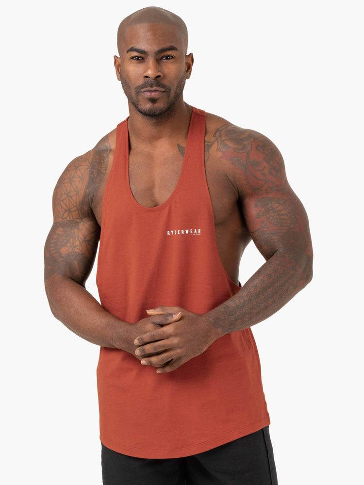 Red Clay Ryderwear Men Gym Stringers Pursuit Stringer T-Back Men\'s Gym Stringers | AU1538UT