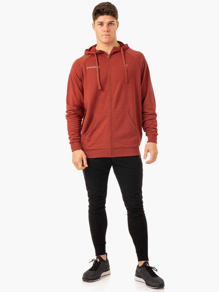 Red Clay Ryderwear Men Hoodie Pursuit Zip Up Men's Hoodie | AU1470JJ