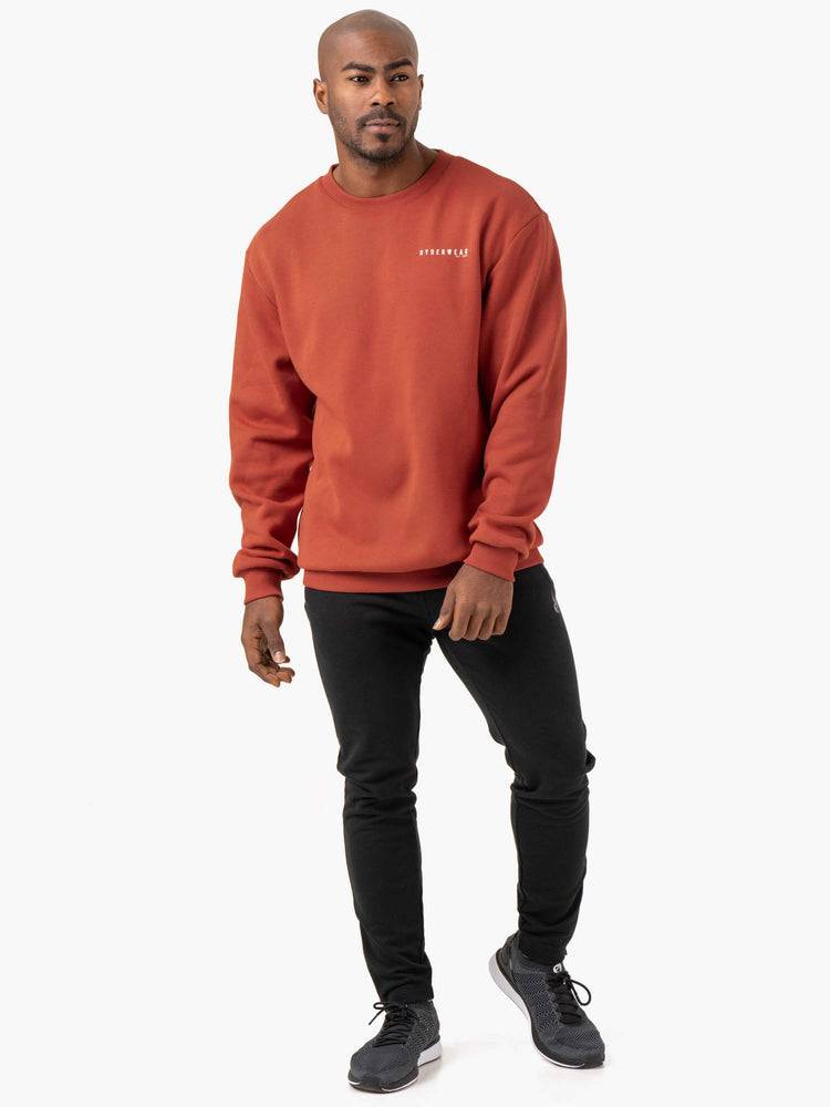 Red Clay Ryderwear Men Sweaters Pursuit Pullover Men's Sweaters | AU1329YU