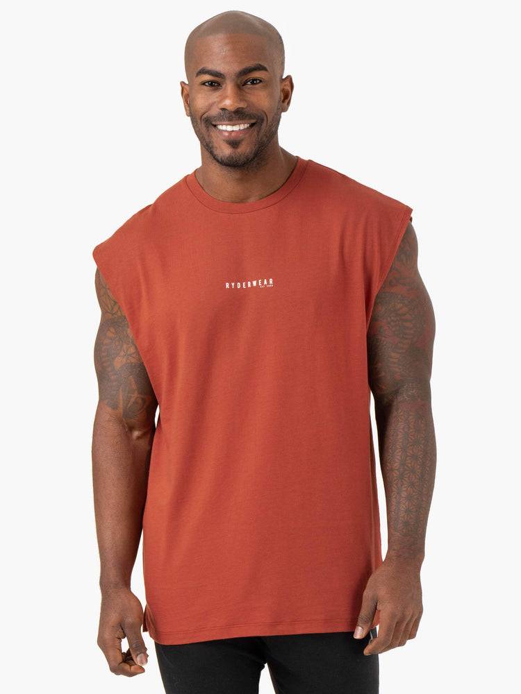 Red Clay Ryderwear Men Tanks Pursuit Wide Cut Tank Men\'s Tanks | AU1168QZ