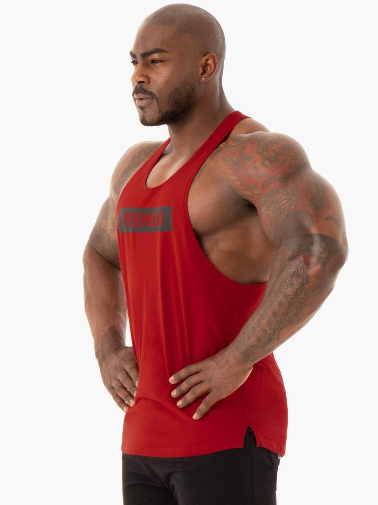 Red Ryderwear Men Gym Stringers Base Stringer T-Back Men's Gym Stringers | AU1503BC