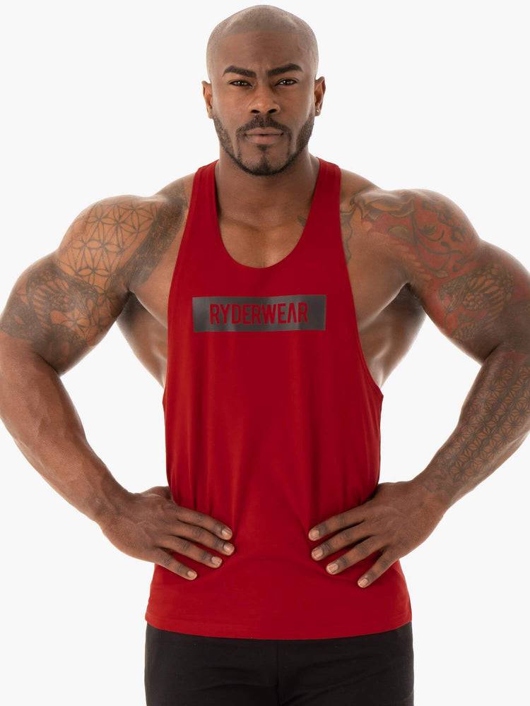 Red Ryderwear Men Gym Stringers Base Stringer T-Back Men\'s Gym Stringers | AU1503BC