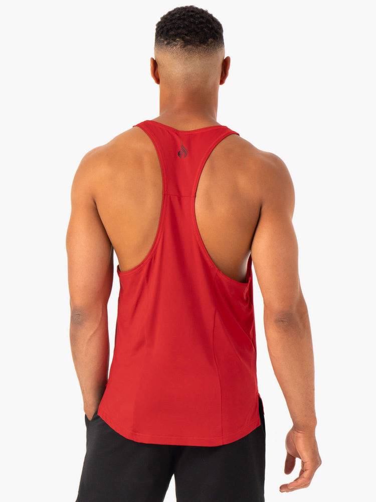 Red Ryderwear Men Gym Stringers Optimal Mesh T-Back Men's Gym Stringers | AU1532QZ