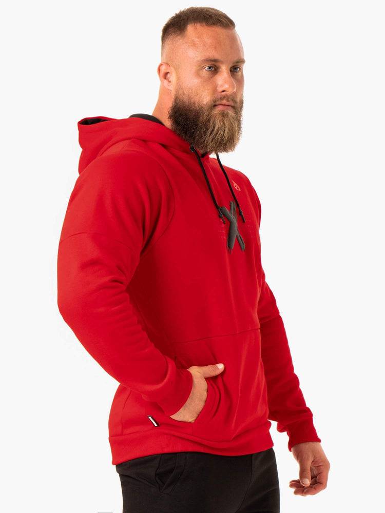 Red Ryderwear Men Hoodie RWXKG Fleece Men's Hoodie | AU1489PQ