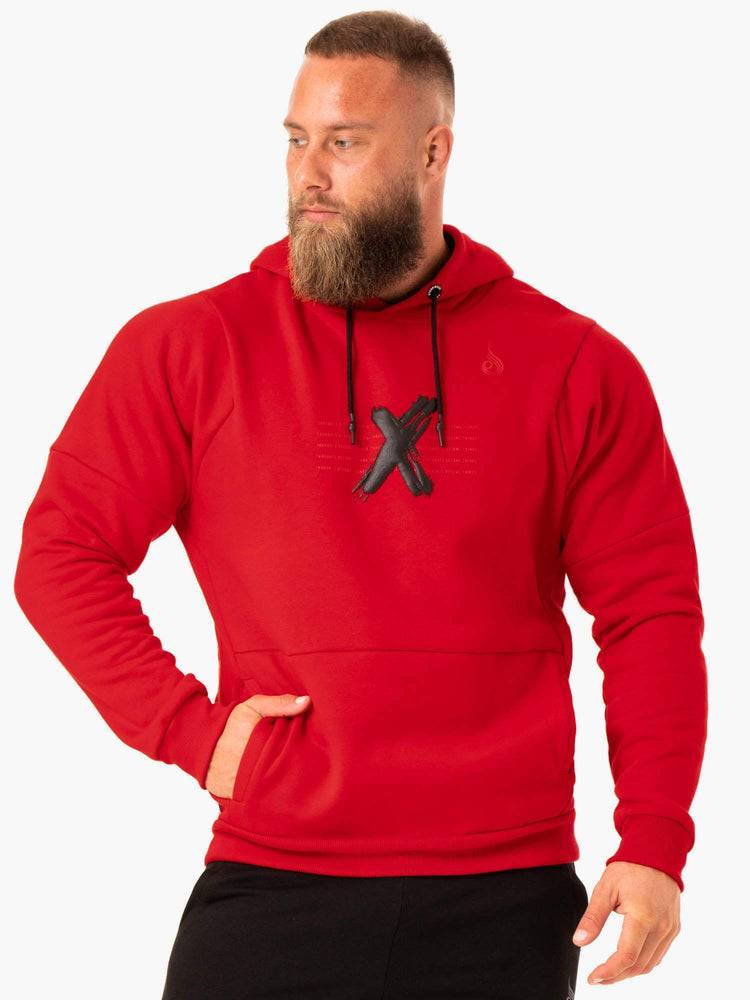 Red Ryderwear Men Hoodie RWXKG Fleece Men\'s Hoodie | AU1489PQ