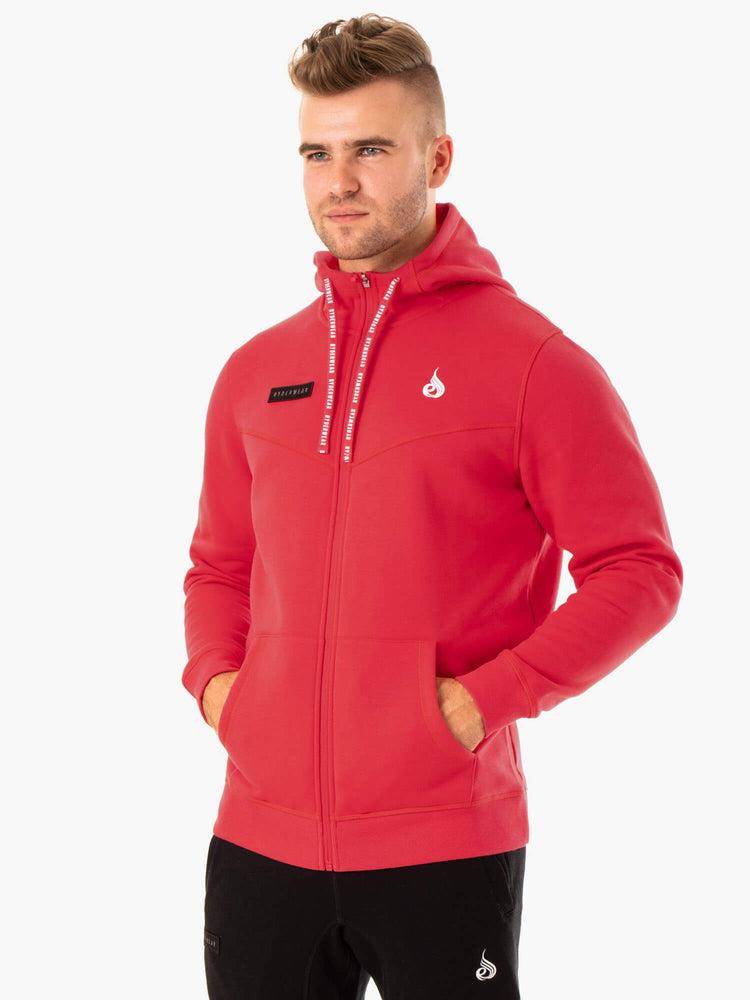 Red Ryderwear Men Jackets Recharge Zip Up Hoodie Men\'s Jackets | AU1448XF