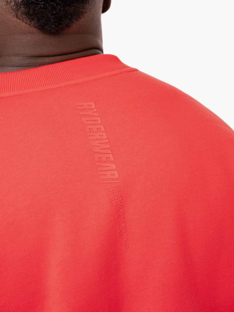 Red Ryderwear Men Sweaters Reset Fleece Crew Neck Men's Sweaters | AU1333PQ