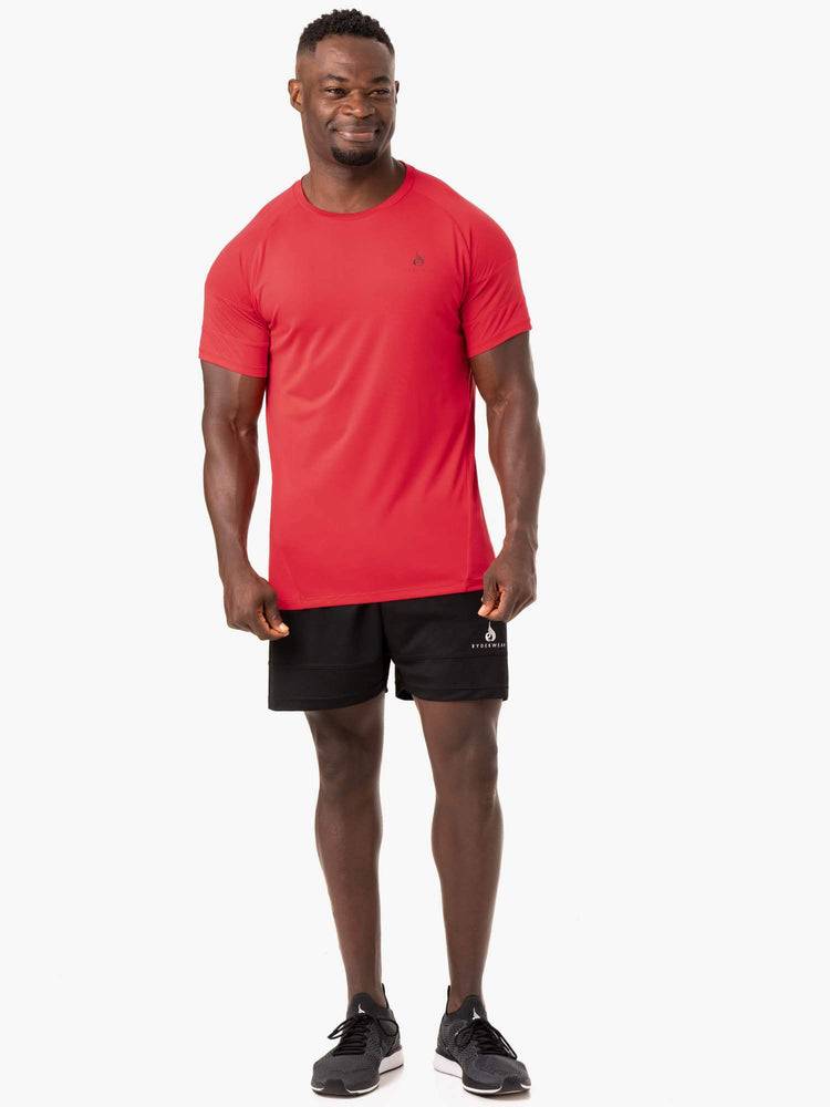 Red Ryderwear Men T Shirts Action Mesh Men's T Shirts | AU1188XF