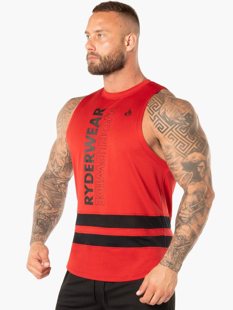 Red Ryderwear Men Tanks Evo Mesh Baller Tank Men's Tanks | AU1096UT