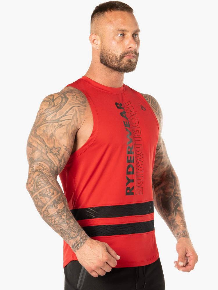 Red Ryderwear Men Tanks Evo Mesh Baller Tank Men's Tanks | AU1096UT